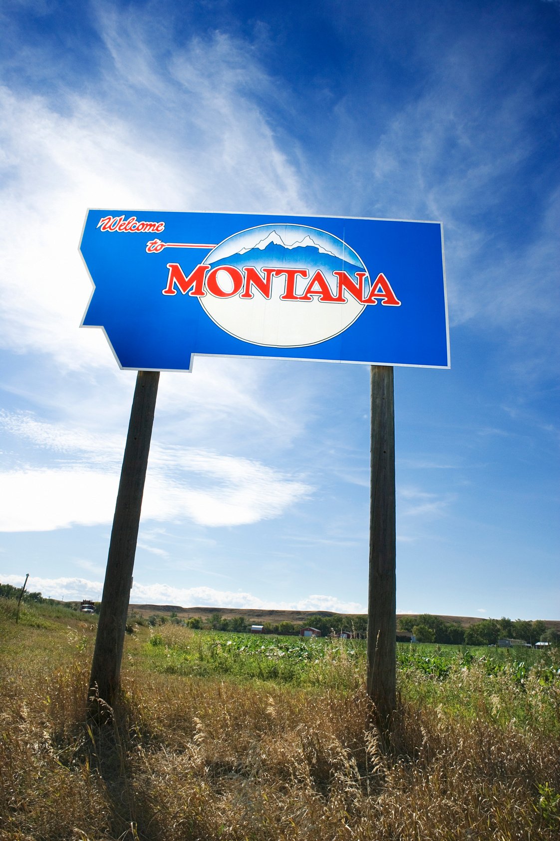 Welcome to Montana sign